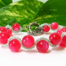 B1335 Red & Green Glamorous Handmade Bracelet 19cm