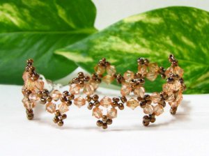 free shipping ~ B1339 Handcraft jewelry Brown beads Bracelet 18cm