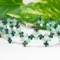 free shipping ~ B1341 Handcraft jewelry Blue beads Bracelet 19cm