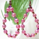 E1224 Fancy Pink Agogo Clip On Earrings 7cm
