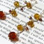 E1252 Gorgeous Dangle Glass Clip On Earrings 5cm