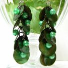 E317 MOTHER OF PEARL SHELL CLIP ON EARRINGS 3inches