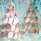 E336 MOTHER OF PEARL SHELL CLIP ON EARRINGS 7cm