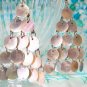 E336 MOTHER OF PEARL SHELL CLIP ON EARRINGS 7cm