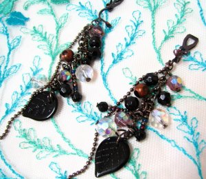 E346 Charming Glass Clip On Earrings 7.5cm