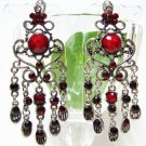 E1390 Exotic Jewelry Rhinestone Clip On Earrings 7.5cm