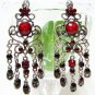 E1390 Exotic Jewelry Rhinestone Clip On Earrings 7.5cm