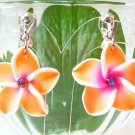 *FREE SHIPPING* E865 Ceramic Clay Spring Flowers Clip On Earrings 3.2cm