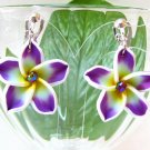*FREE SHIPPING* E866 Ceramic Clay Spring Flowers Clip On Earrings 3.2cm