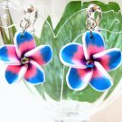 *FREE SHIPPING* E867 Ceramic Clay Spring Flowers Clip On Earrings 3.2cm