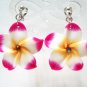 *FREE SHIPPING* E796 Ceramic Clay Spring Flowers Clip On Earrings 4cm