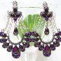 E1387 Exotic Jewelry Rhinestone Clip On Earrings 7cm