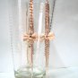 *FREE SHIPPING* E920g Golden Ribbon Rhinestone Clip On Earrings 11.5cm