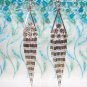 *FREE SHIPPING* E923s Rhinestone Silverly Dangle Clip On Earrings 10.5cm