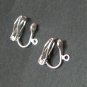 *FREE SHIPPING* E923s Rhinestone Silverly Dangle Clip On Earrings 10.5cm