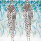 *FREE SHIPPING* E928s Rhinestone Dangle Charming Clip On Earrings 10cm
