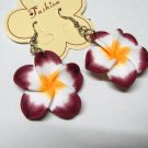 *FREE SHIPPING* CLAY HOOK EARRINGS E882 Brown Rhinestone Clay Hook Earrings 6cm *FREE SHIPPING