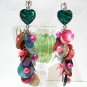 *FREE SHIPPING* Shell Earrings E401 Chamring Colorful Shell Clip On Earrings 8cm