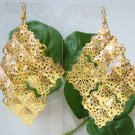 *FREE SHIPPING* E966 Fashion Jewelry Golden Dangle Hook Earrings 9cm