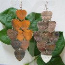 *FREE SHIPPING* E956 Charming Heart Silverly Hook Earrings 13.5cm