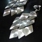 *FREE SHIPPING* E955 Silverly Diamond Shape Clip on Earrings 6cm