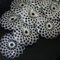 *FREE SHIPPING* E954 BlingBling Silverly Clip On Earrings Large! 9.5cm