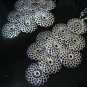*FREE SHIPPING* E954 BlingBling Silverly Clip On Earrings Large! 9.5cm