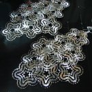 *FREE SHIPPING* E952 BlingBling Floral Clip On Earrings Large! 12.5cm