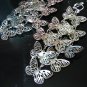 *FREE SHIPPING* E951 Silverly Butterfly Clip On Earrings Charming! 9.5cm