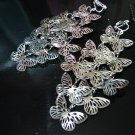 *FREE SHIPPING* E951 Silverly Butterfly Clip On Earrings Charming! 9.5cm