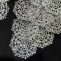 *FREE SHIPPING* E949 Large! Light! Silverly Floral Clip On Earrings 12.5cm
