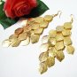 *FREE SHIPPING* E967 Golden Tone Gorgeous Hook Earrings 13.5cm