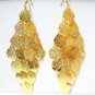 *FREE SHIPPING* E967 Golden Tone Gorgeous Hook Earrings 13.5cm