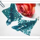 *FREE SHIPPING*E615 BlingBling Blue Charming Clip On Earrings 10cm