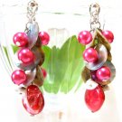 *FREE SHIPPING*E449 Shell Dangle Clip On Earrings 6cm Lovely!