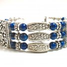 *FREE SHIPPING* BA208 TIBETAN SILVER 3 STRAND MYSTERIOUS BLACK BRACELET