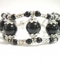 *FREE SHIPPING* BA221 ETHNIC TRIBAL JEWELRY 3 STRANDS BLACK BRACELET