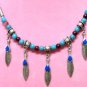 *FREE SHIPPING*NA670 ETHNIC TRIBAL JEWELRY DANGLE NECKLACE 45CM