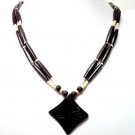 *FREE SHIPPING*NA1009 ETHNIC JEWELRY YAK BONE PENDANT NECKLACE 20 in.
