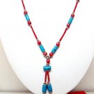 *FREE SHIPPING*NA1012 ETHNIC JEWELRY YAK BONE DANGLE NECKLACE 22 in.