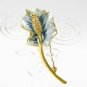 free shipping ~ Rhinestone Blue floral Brooch P47