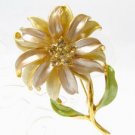 free shipping ~ P90 RHINESTONE CHRYSANTHEMUM BROOCH H 6cm x W 3.5cm