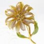 free shipping ~ P90 RHINESTONE CHRYSANTHEMUM BROOCH H 6cm x W 3.5cm