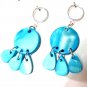 ~ FREE SHIPPING ~E470 Mother of Pearl Charming Blue Shell Clip On Earrings 6cm