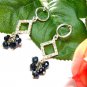 ~ FREE SHIPPING ~E1436 Unique Rhinestone & Crystal Dangle Clip On Earrings 5.5cm