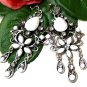 E1644 Charming Jewelry White Floral Clip On Earrings 8cm