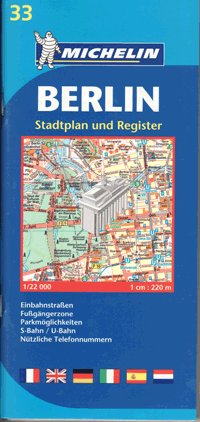 Michelin Berlin: Map with Street Plan (Michelin City Plans) (Germany)