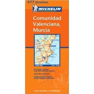 Michelin Map No. 577 Comunidad Valenciana, Murcia (Southeast Spain) (Spanish Edition) (Map)