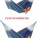 P-C SALE! 2 LOT NEW MULTI COLOR OUTDOOR COTTON GAZEBO HAMMOCK SWING 100 / 200 C"M