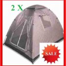 P-C SALE 2 LOT NEW LIGHT BACKPACK 4 MAN FAMILY TENT ANTI-UV BIKE MOTORCYCLE CAMPING